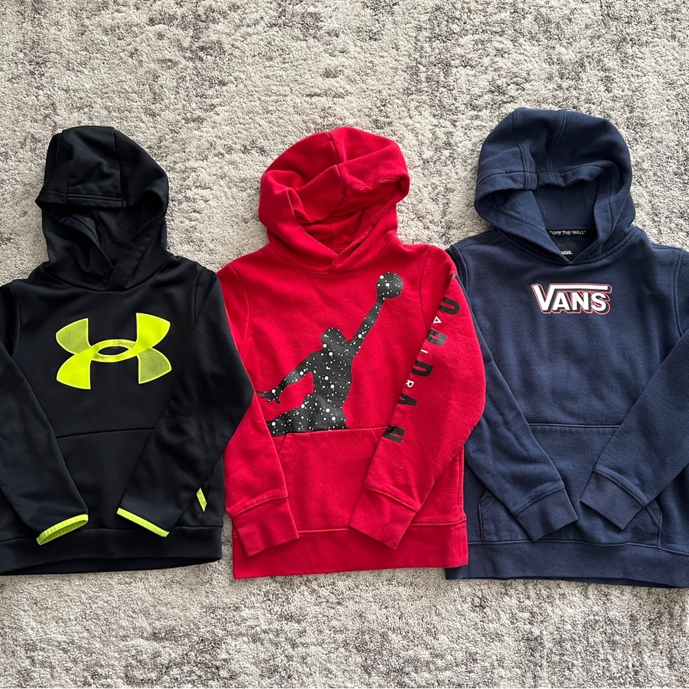 3 Youth Small Hoodies